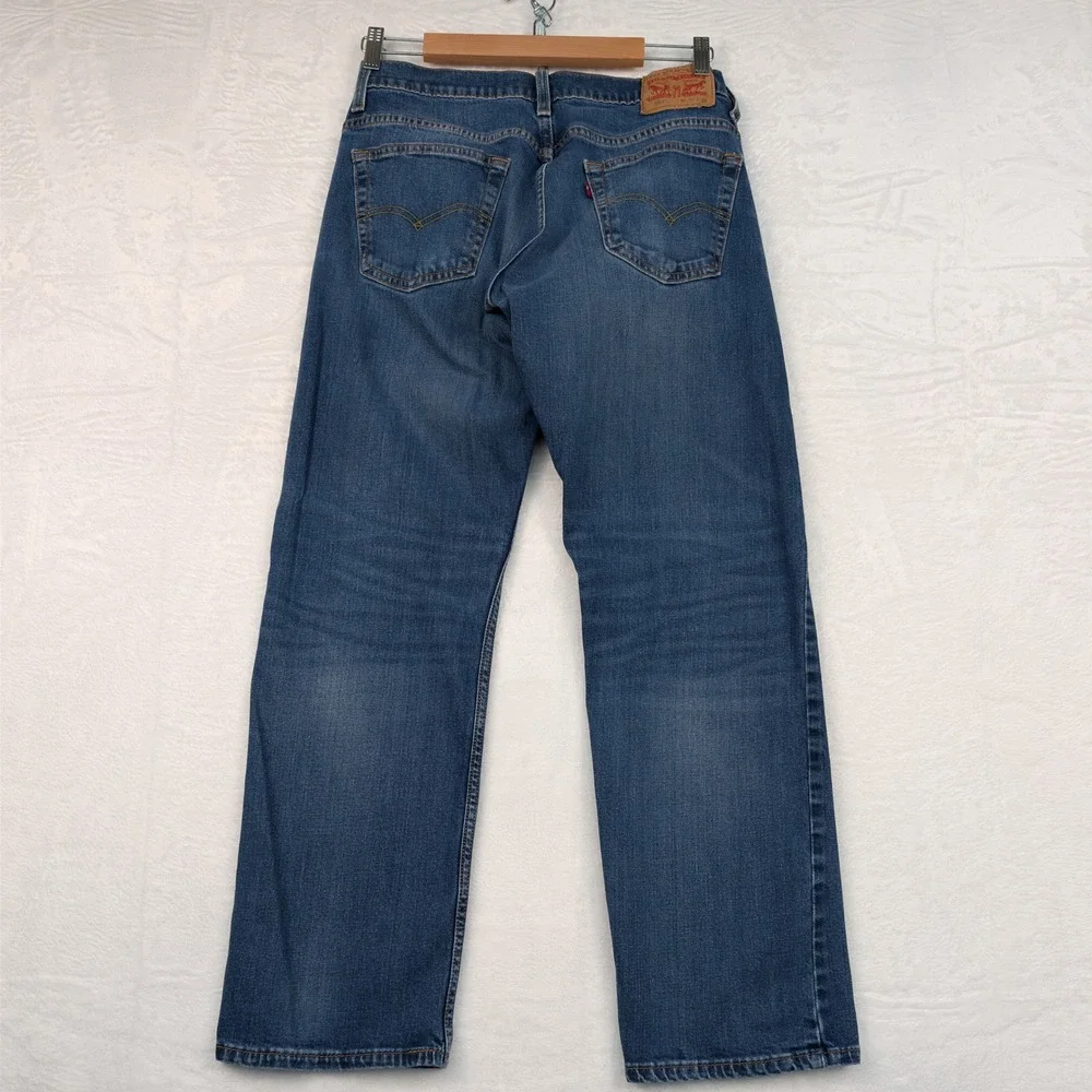 Levi's Jeans Mens 33x29 Blue 569 Loose Straight Leg Denim Red Tab Zip Fly‎ Baggy